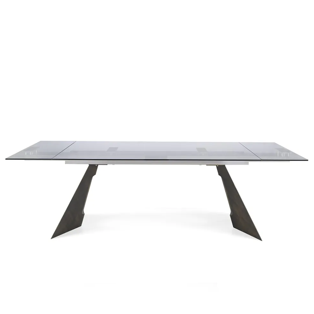 Mesa de Comedor Extensible Modelo NC-KV EXT GLASS Tapa de Cristal