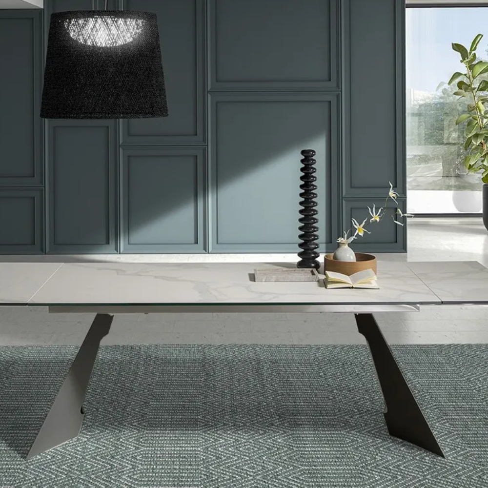 Mesa de Comedor Extensible Modelo NC-KV EXT KER Tapa de Porcelánico