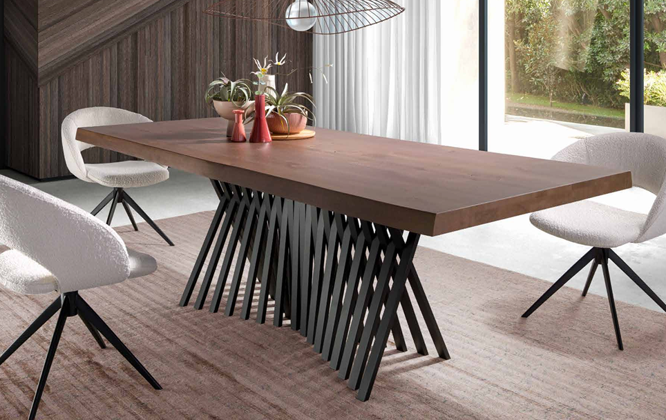 Mesa de Comedor Fija Tapa de Madera