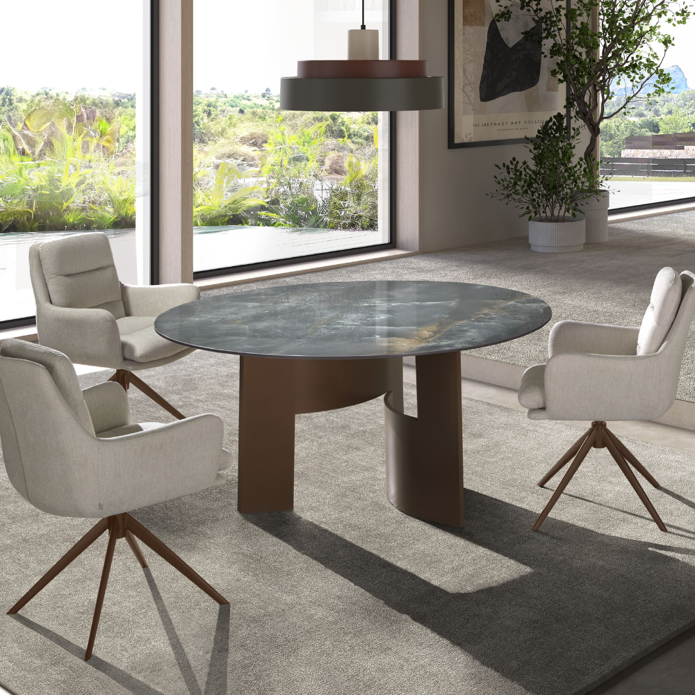Mesa de Comedor Modelo NC-LMBD A KER Tapa de Porcelánico