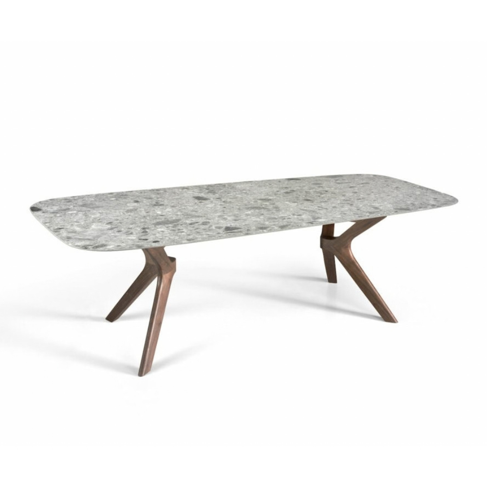 Mesa de Comedor Modelo NC-LN FIX KER Tapa de Porcelánico