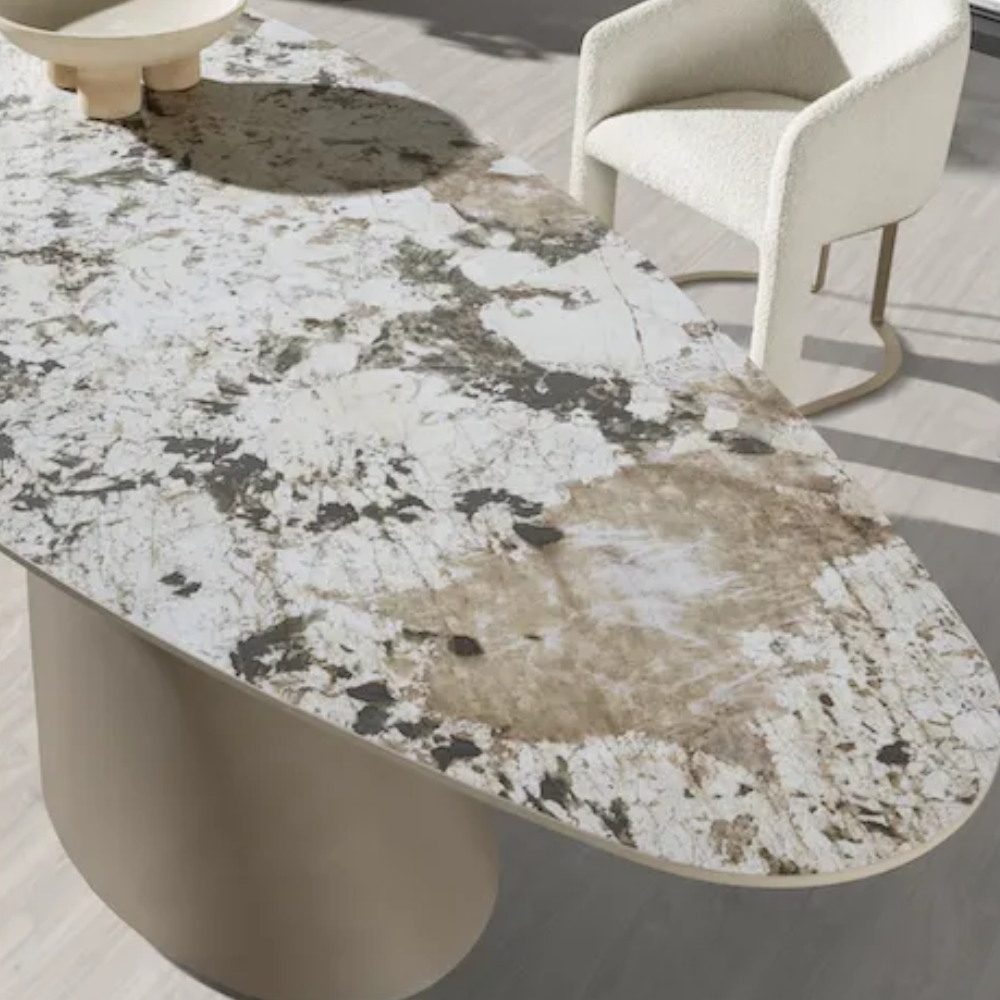 Mesa de comedor modelo NC-M FIX KER Tapa porcelánico