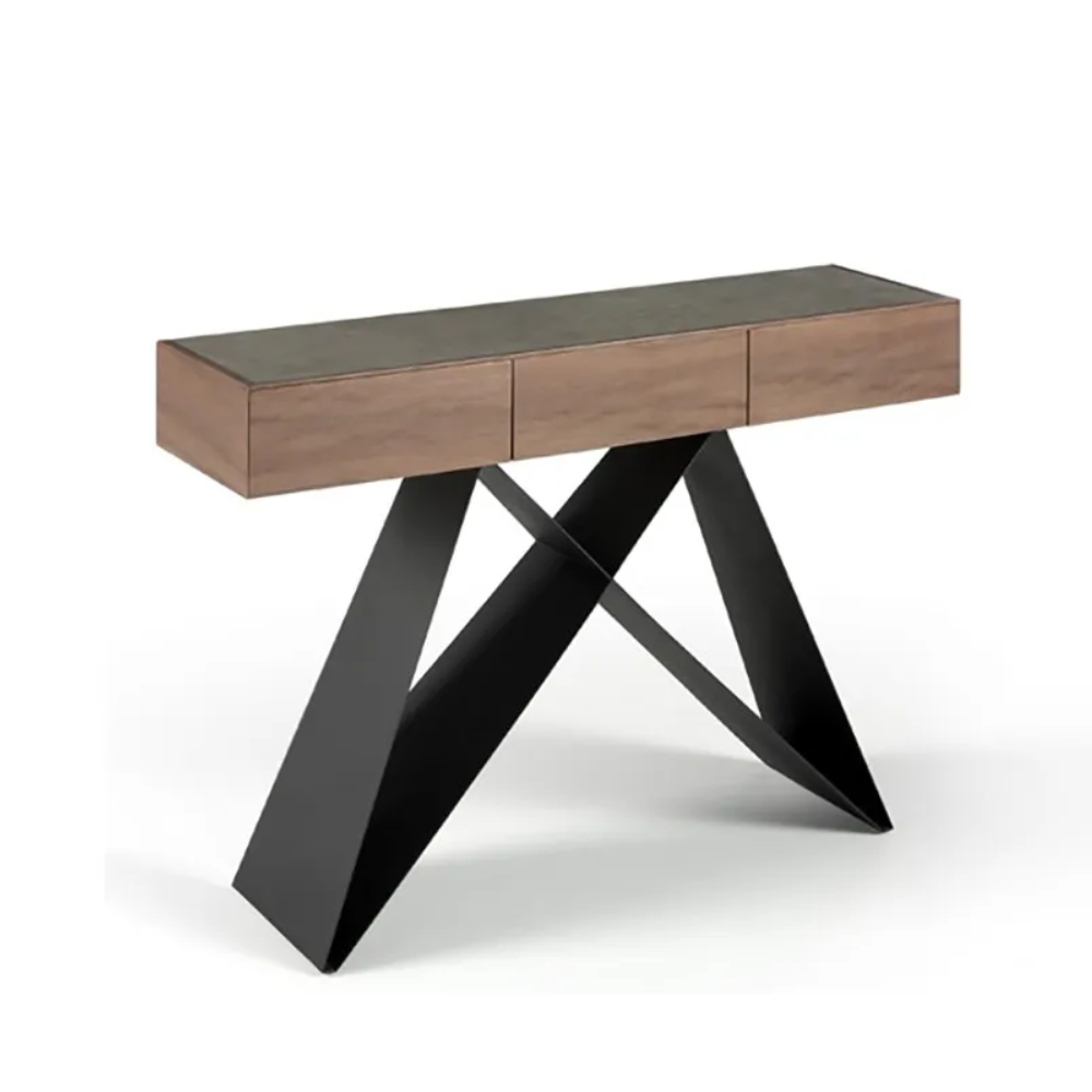 Consola modelo NC-MMM C WOOD Tapa porcelánico