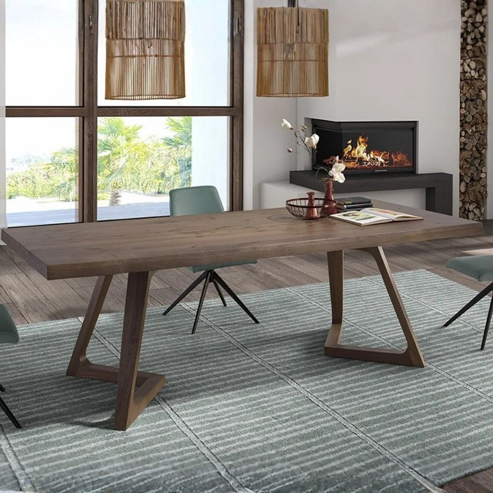 Mesa de Comedor Modelo NC-NL FIX WOOD Tapa de Madera