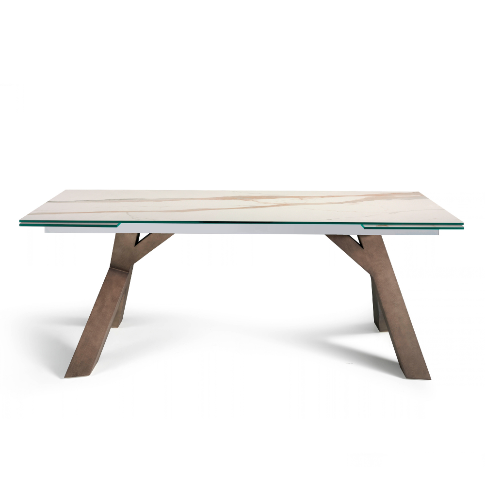 Mesa de Comedor Extensible Modelo NC-SH EXT KER Tapa de Porcelánico