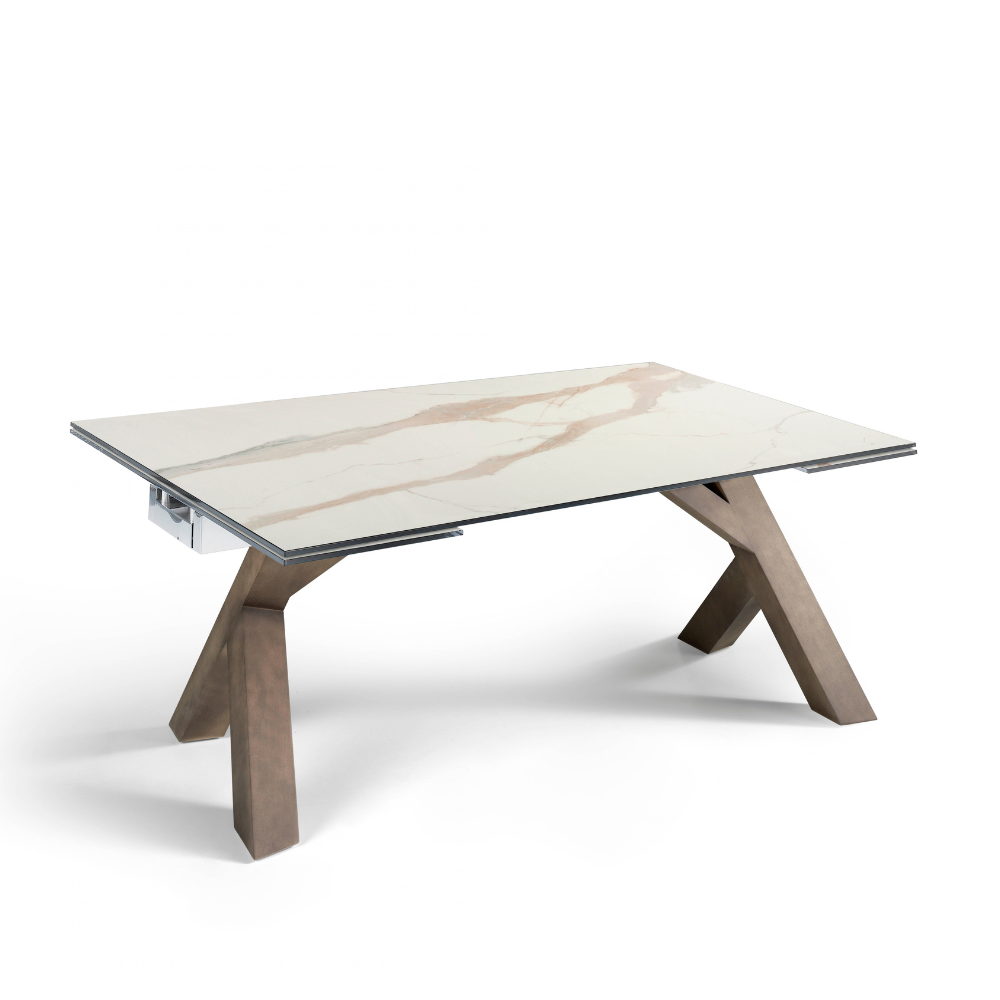 Mesa de Comedor Extensible Modelo NC-SH EXT KER Tapa de Porcelánico