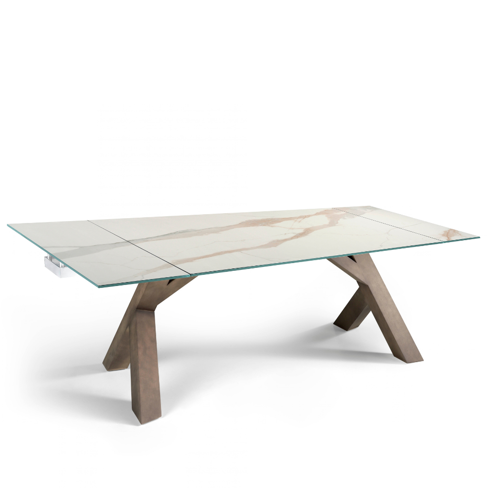 Mesa de Comedor Extensible Modelo NC-SH EXT KER Tapa de Porcelánico