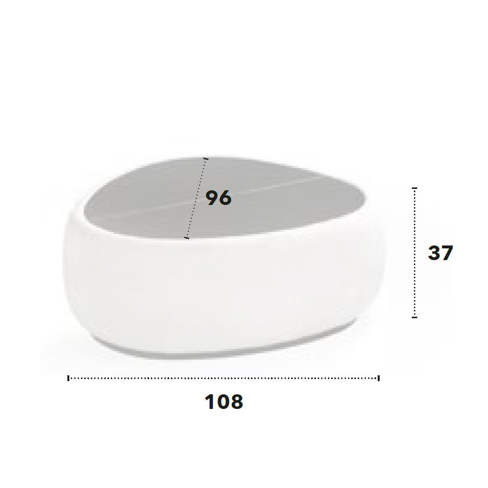 Mesa de centro modelo NC-TYPCL Tapa Porcelánico