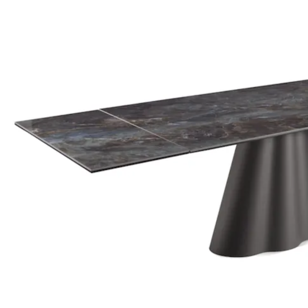 Mesa de Comedor Extensible Modelo NC-FLM EXT KER Tapa de Porcelánico
