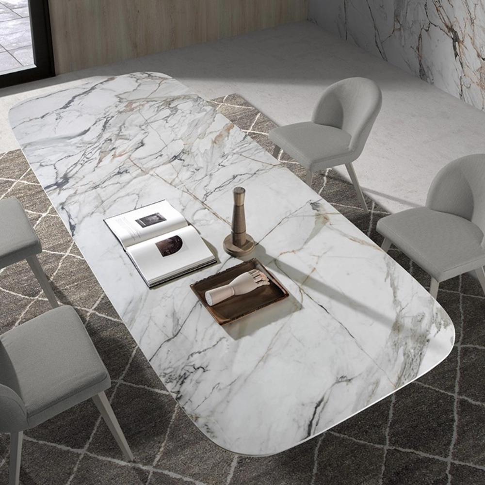 Mesa de Comedor Modelo NC-JSPR FIX KER Tapa de Porcelánico