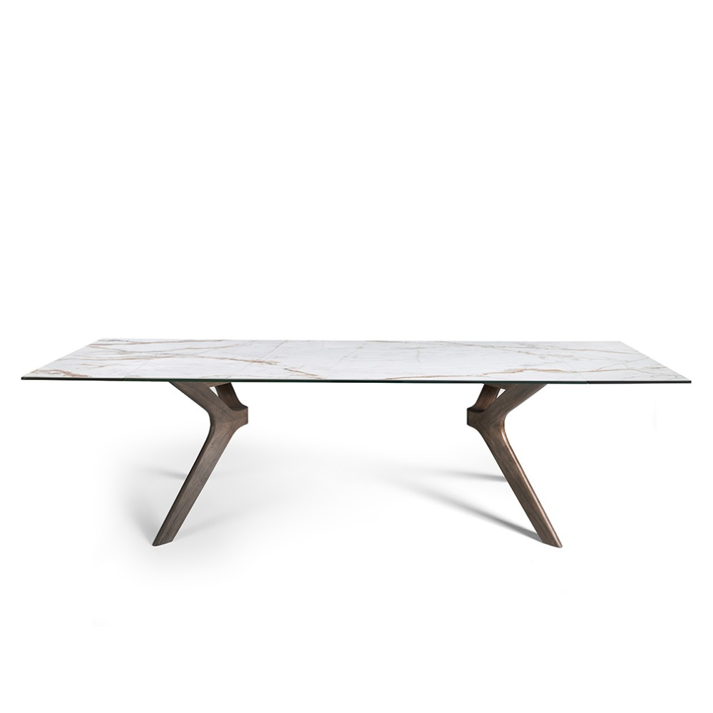 Mesa de Comedor Extensible Modelo NC-LN EXT KER Tapa de Porcelánico