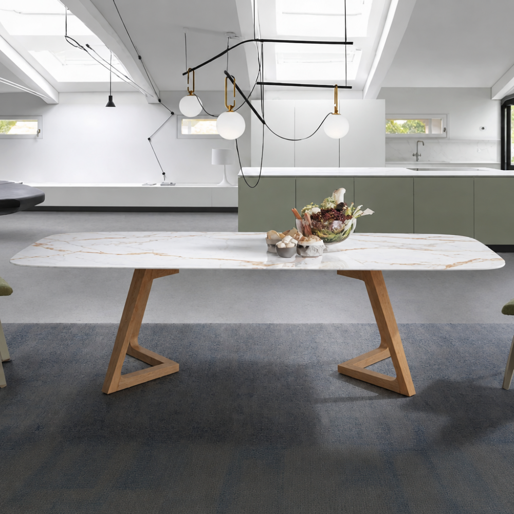 Mesa de Comedor Modelo NC-NL FIX KER Tapa de Porcelánico