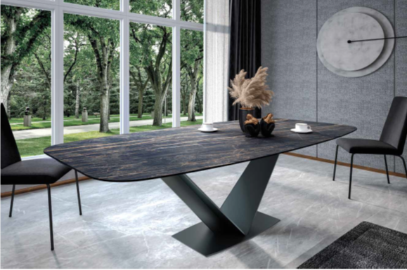 Mesa comedor de diseño Modelo Noelia Tapa Porcelanico