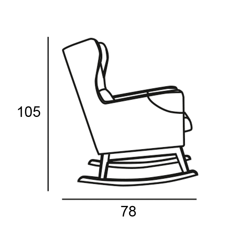 Butaca con balancín de diseño nórdico modelo NORIK