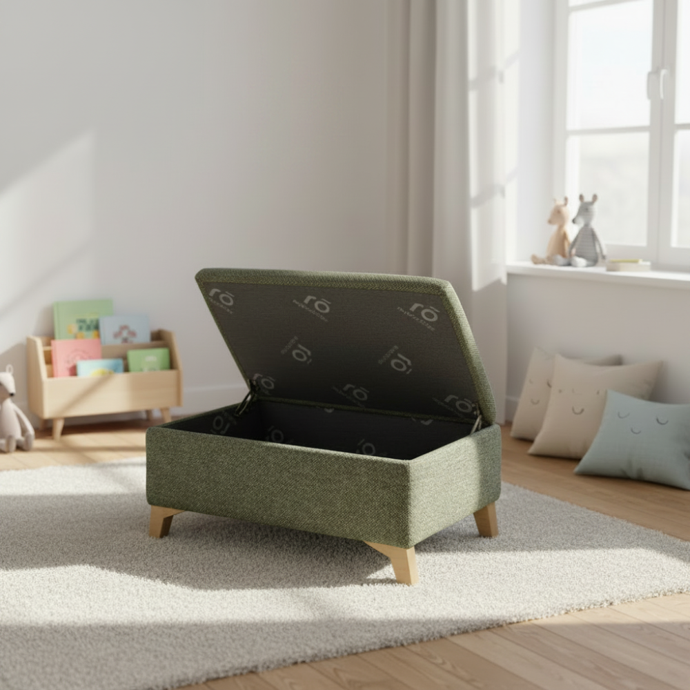 Pouf Banqueta con Arcón Pata Alta