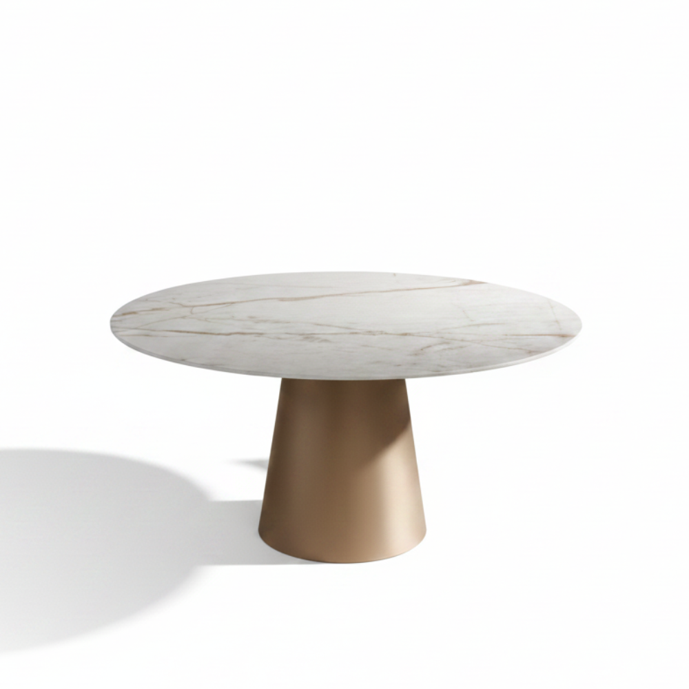 Mesa comedor de diseño circular modelo RTVG
