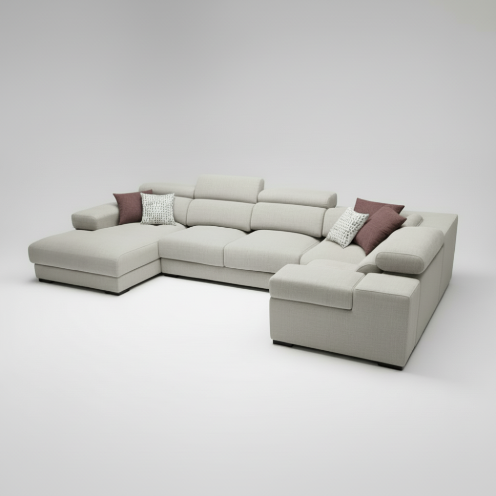 Rinconera con Chaiselongue modelo NOWO Tapizado Crevin Antimanchas