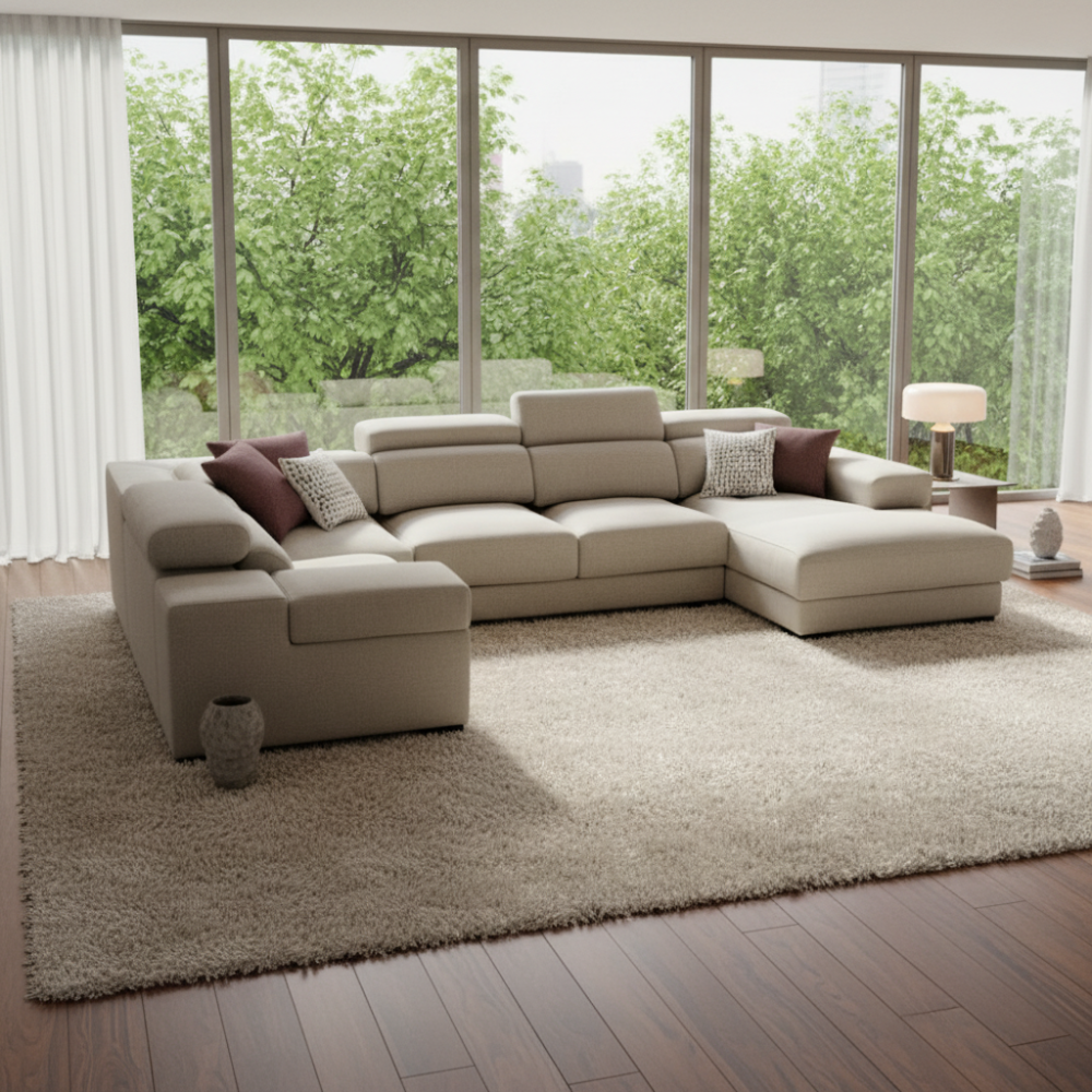 Rinconera con Chaiselongue modelo NOWO Tapizado Crevin Antimanchas