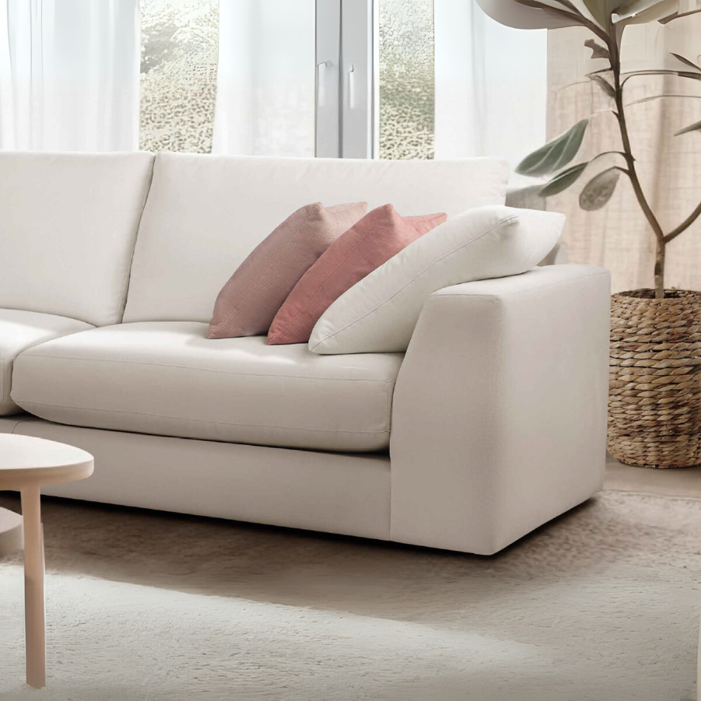 Rinconera de diseño abierto/meridiene modelo IBISSA tapizado Aquaclean