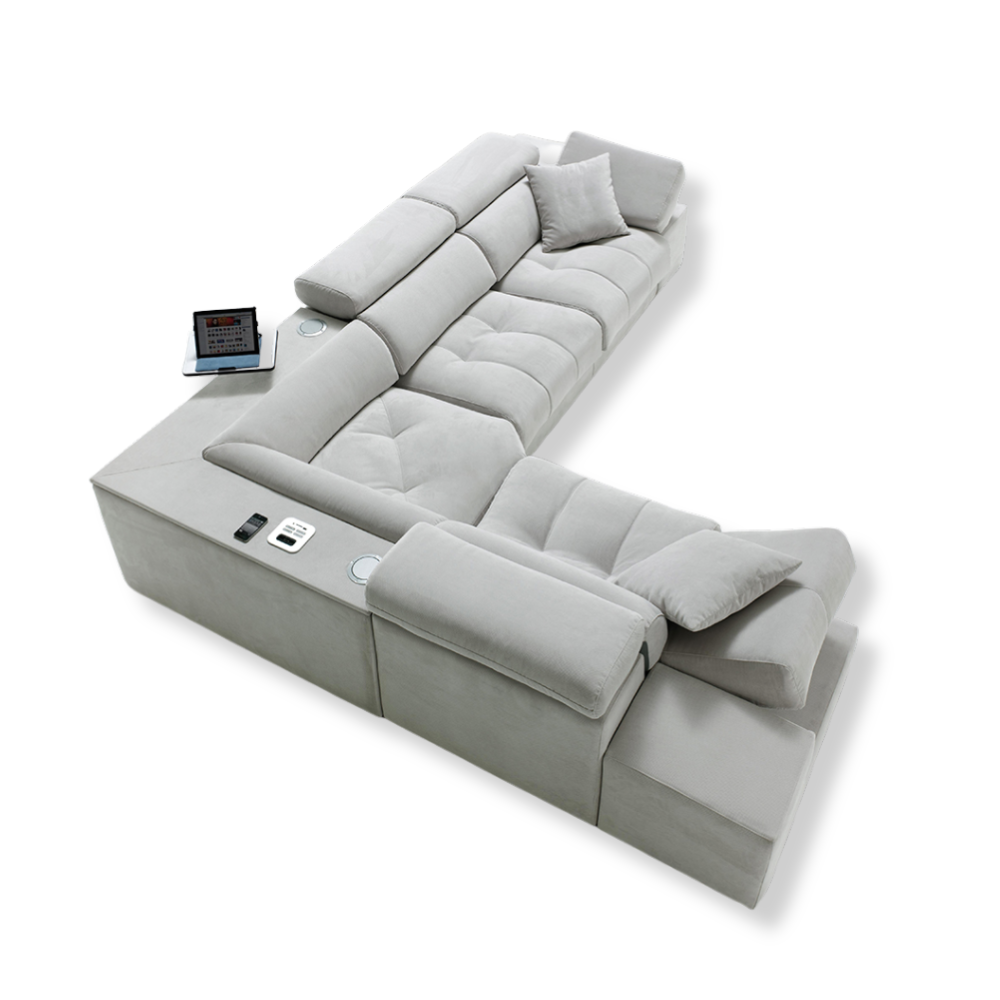 Rinconera moderna modelo NOWO en tela con acogida viscoelástica