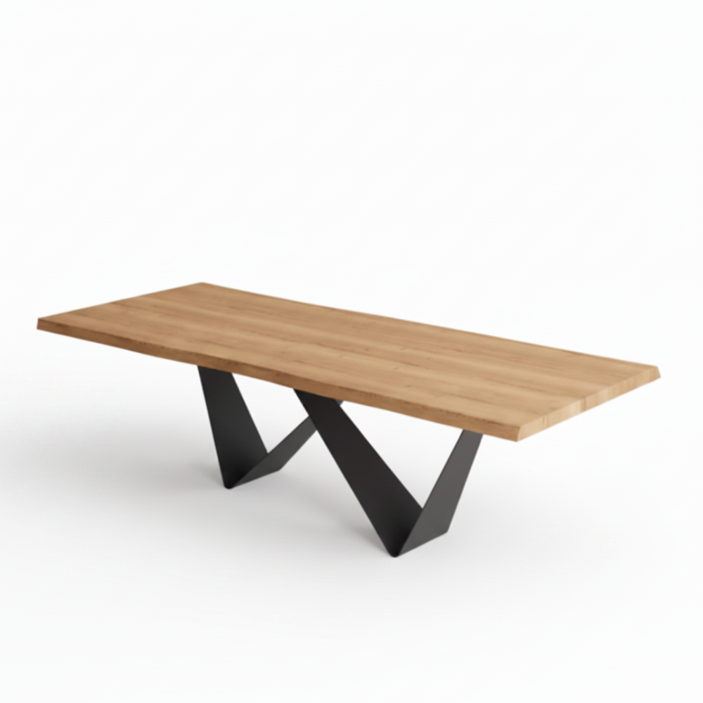 Mesa comedor de diseño Modelo Wuak tapa cantos en forma irregular