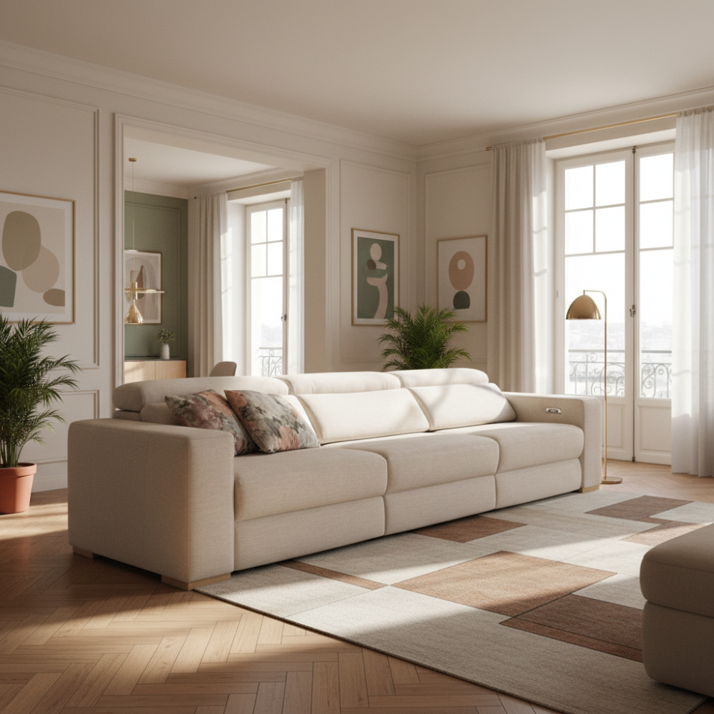 Sofá de diseño con tres asientos relax modelo STING