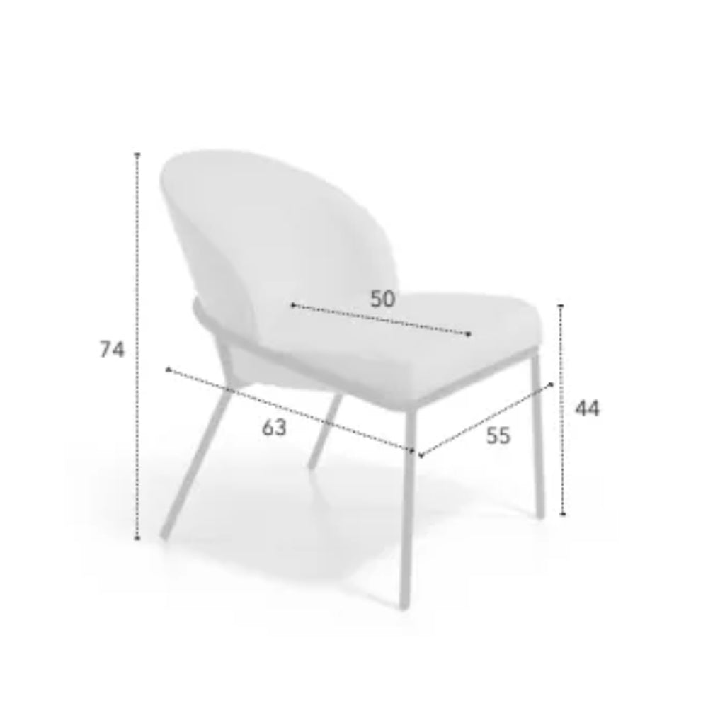 Silla de diseño estructura metal negro
