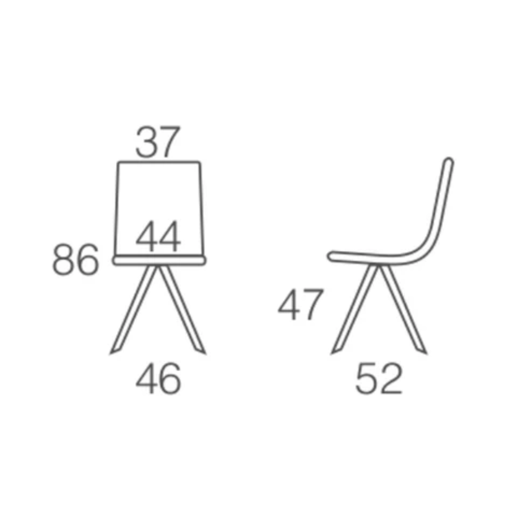 Silla de diseño para Mesa de Comedor Pata metalica