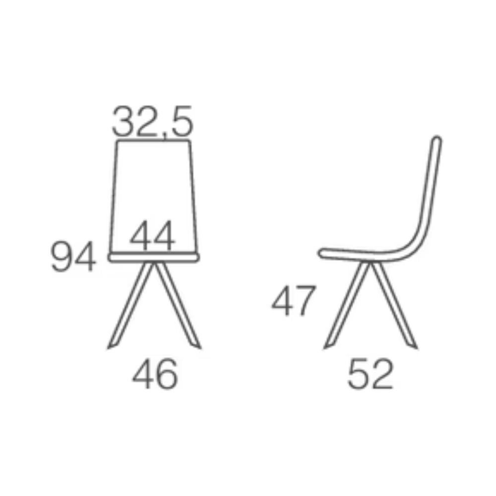 Silla de diseño para Mesa de Comedor Pata metalica