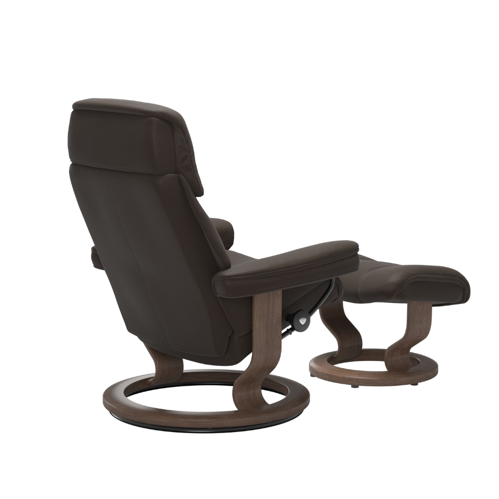 Sillón Stressless modelo Ruby Pie Classic con pouf