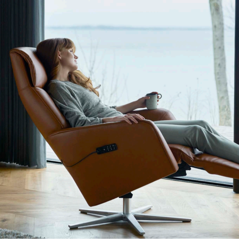 Sillón modelo SCOTT Pie Sirius Plus™ System Power™ con calefacción piel Paloma