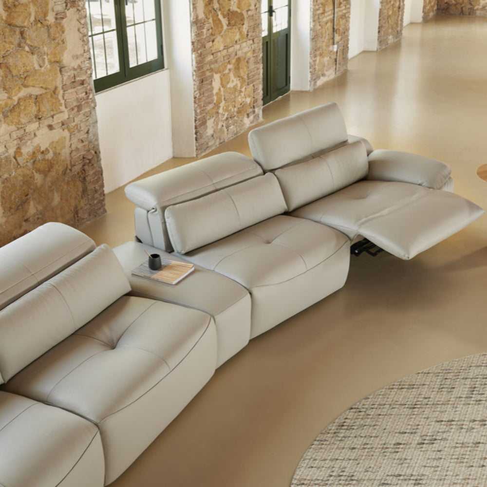 Home cinema con asientos relax modelo BOSSANOVA en piel