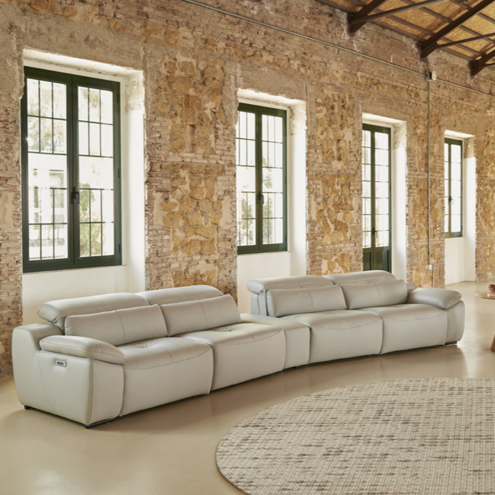 Home cinema con asientos relax modelo BOSSANOVA en piel