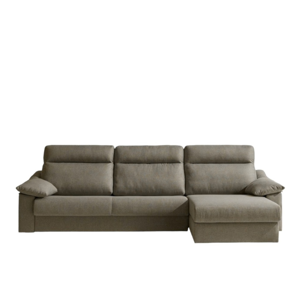 Sofá cama con chaiselongue modelo BERTON tapizado Aquaclean