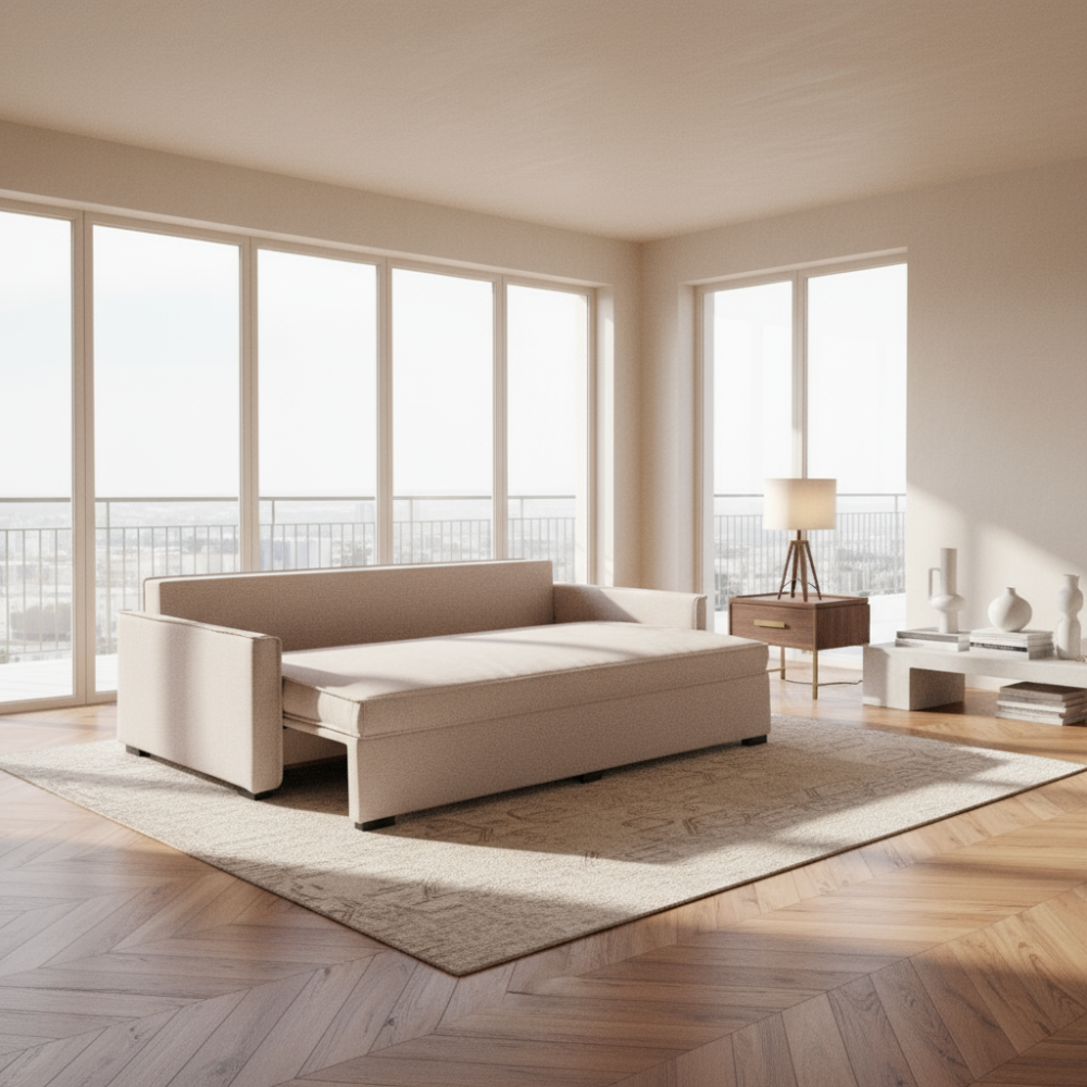 Sofá cama con sistema hop y almacenaje modelo AYO