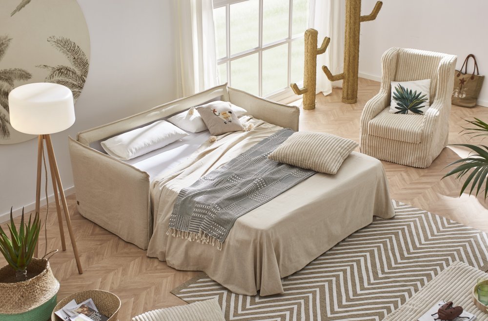 Sofá cama modelo NASSAU con sistema de apertura Italiano