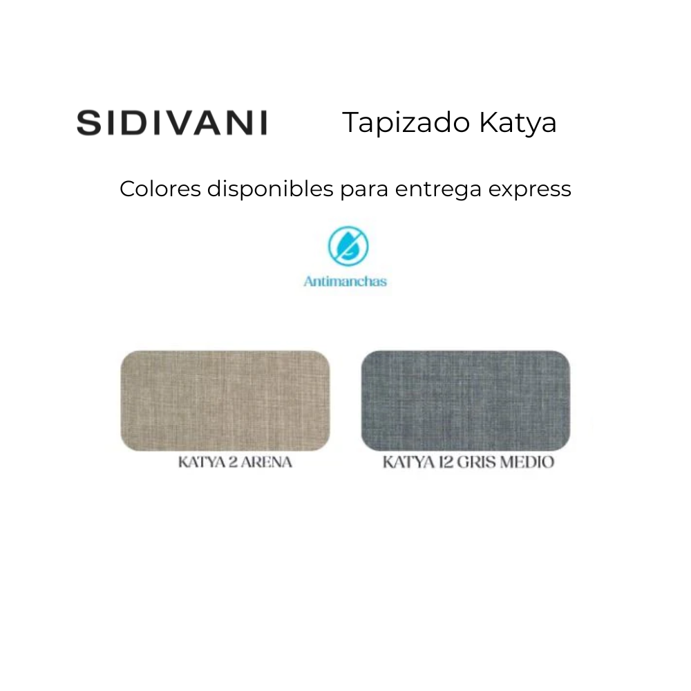 muestrario del tapizado Katya disponible para el envio express