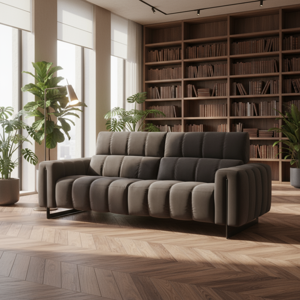 Sofá de diseño modelo HAMPTON con cabezal eléctrico ajustable