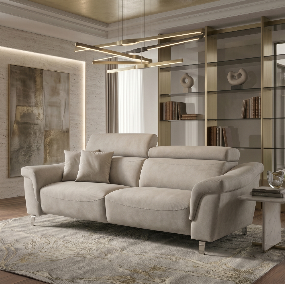 Sofá 2 asientos relax modelo PADOVA Tapizado Crevin