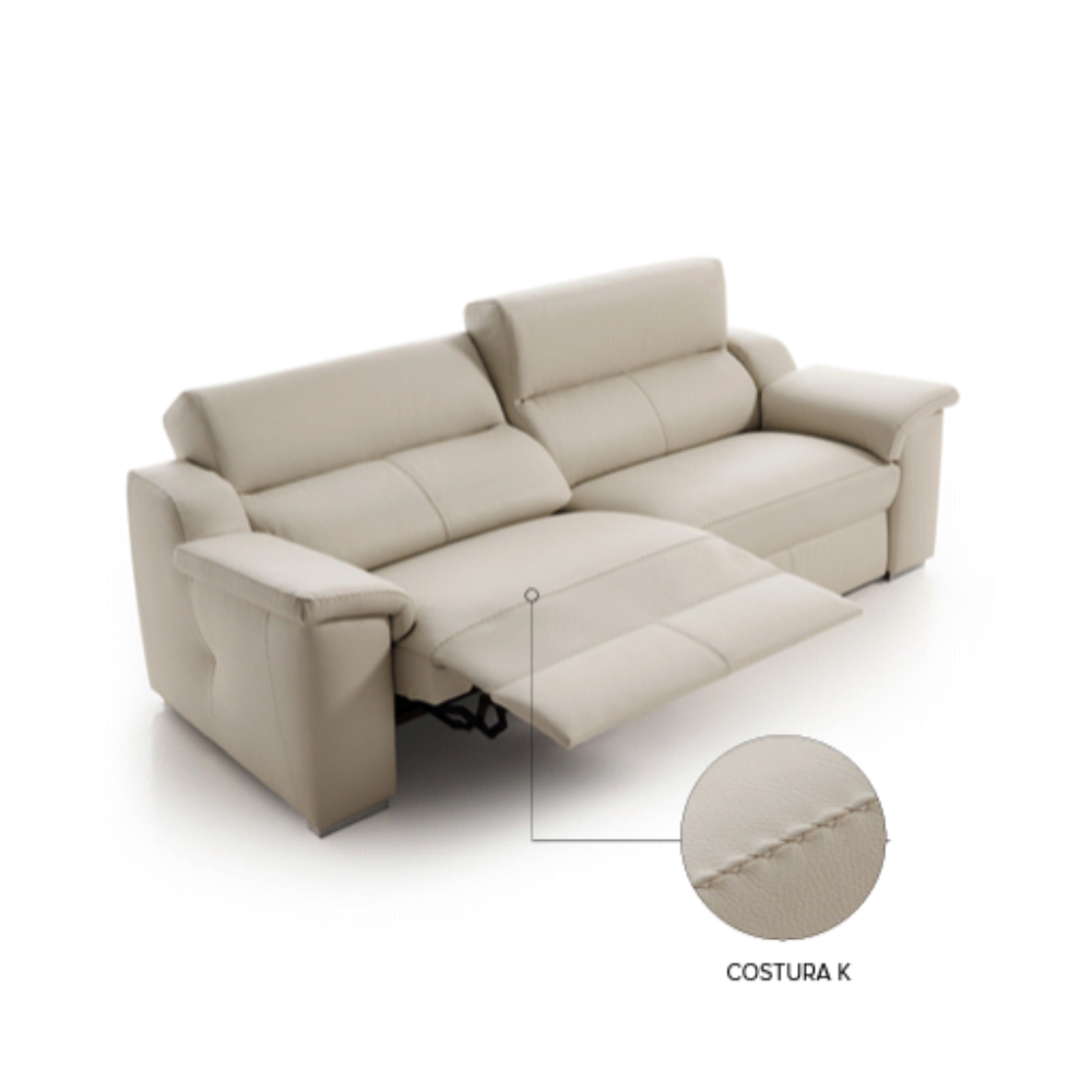 Sofá modelo WAGNER Relax Motorizado Tapizado Piel