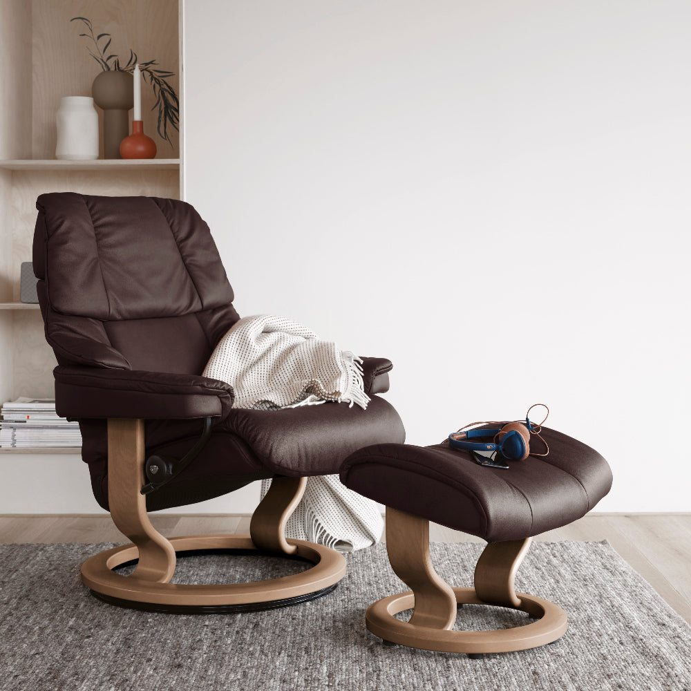 Sillon modelo RENO Classic Plus™ System de STRESSLESS en piel Paloma