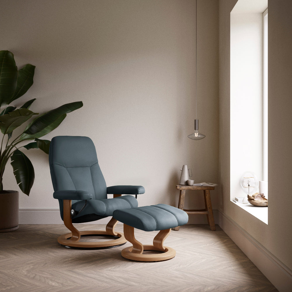 Sillon modelo CONSUL Classic Plus™ System de STRESSLESS en piel Paloma