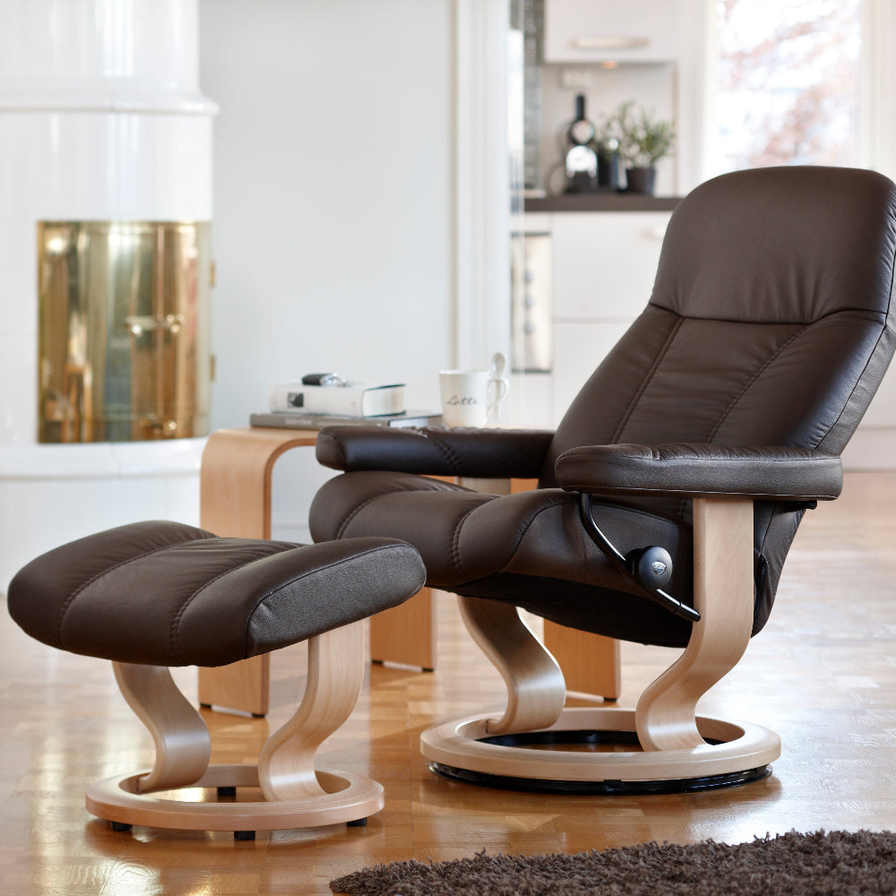 Sillon modelo CONSUL Classic Plus™ System de STRESSLESS en piel Paloma