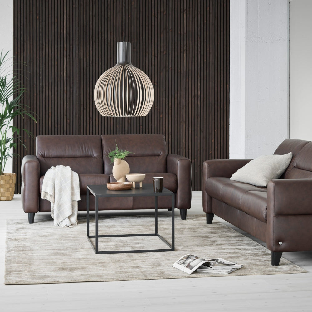 Sofá 2 plazas modelo FIONA Stressless® Comfort Zones™ Brazo Tapizado piel Paloma