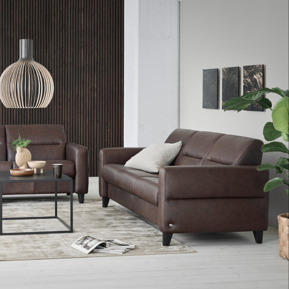 Sofá 3 plazas modelo FIONA Stressless® Comfort Zones™ Brazo Tapizado piel Paloma