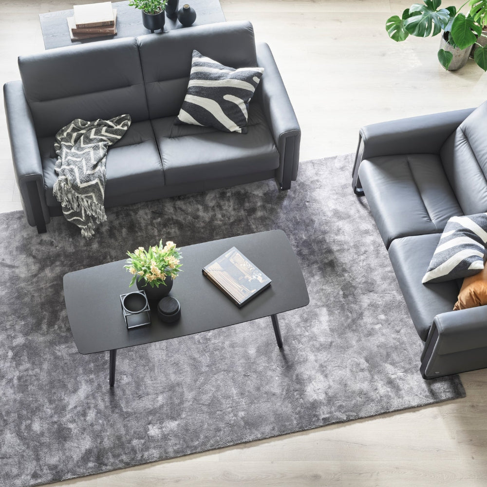 Sofá 2 plazas modelo FIONA Stressless® Comfort Zones™ Brazo WOOD piel Paloma