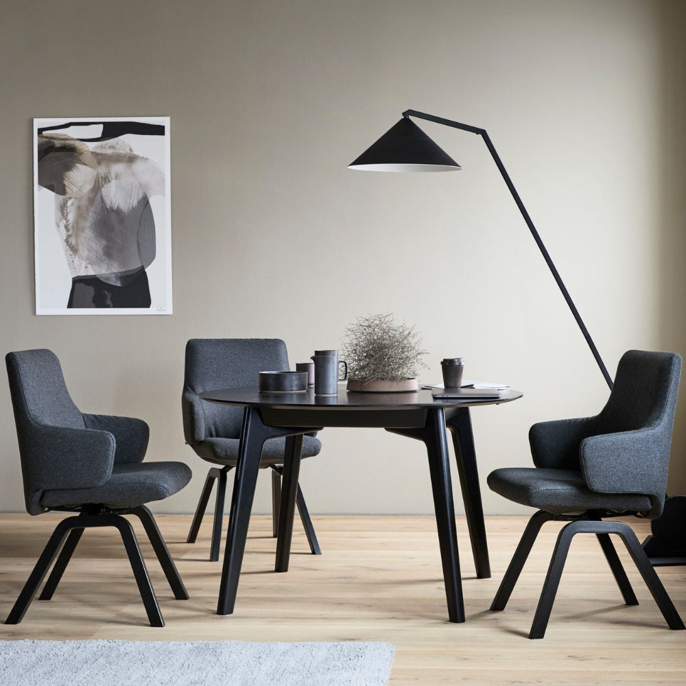Silla de comedor Stressless® modelo LAUREL D200 con brazos Pie de Madera