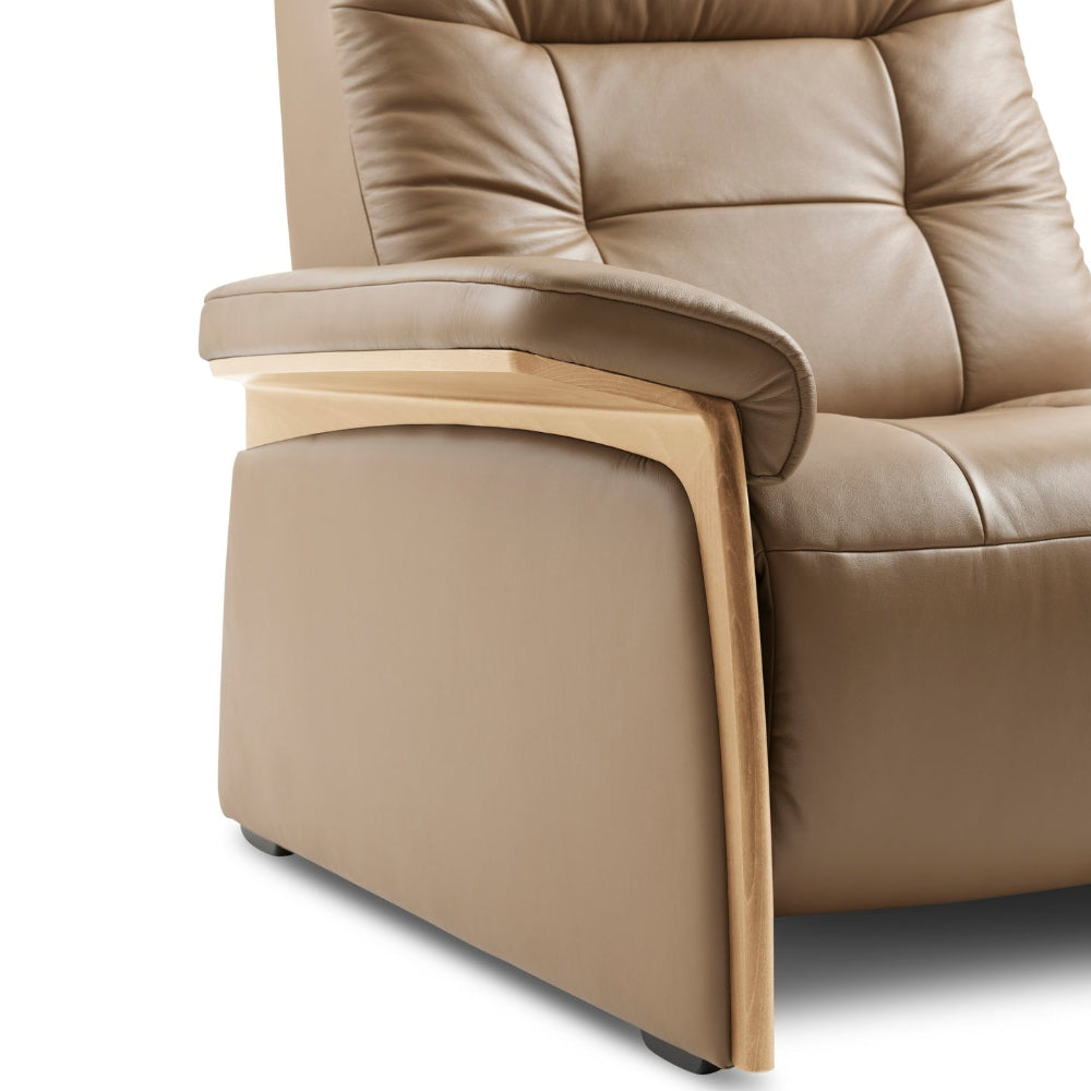 Sofá 2 plazas modelo MARY Stressless® Power™ Brazo Wood piel Paloma