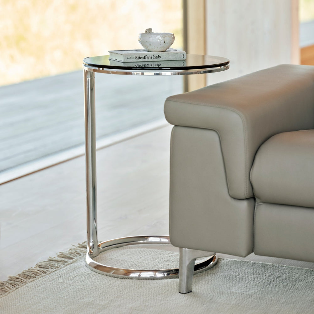 Sofá con Chaiselongue modelo ANNA A2 Long Seat Stressless® Power™ piel Paloma