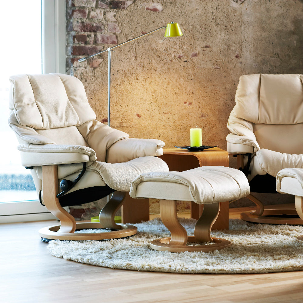 Sillon modelo RENO Classic Plus™ System de STRESSLESS en piel Paloma